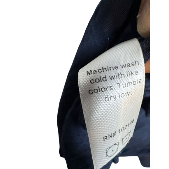 Michael Stars Daisy Gauze Tiered Crinkle midi Dress navy blue size small - Picture 6 of 8